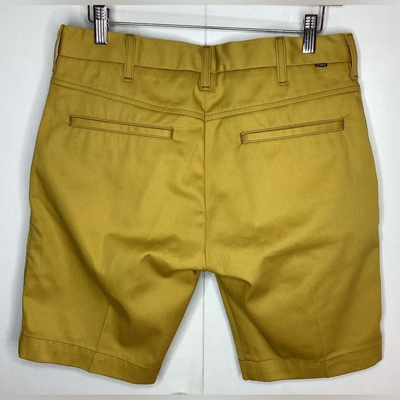 Levi Strauss’s Sta-Press mustard unisex shorts.  30 waist - Picture 2 of 11